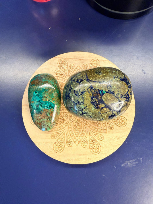 Malachite and Azurite Palmstones