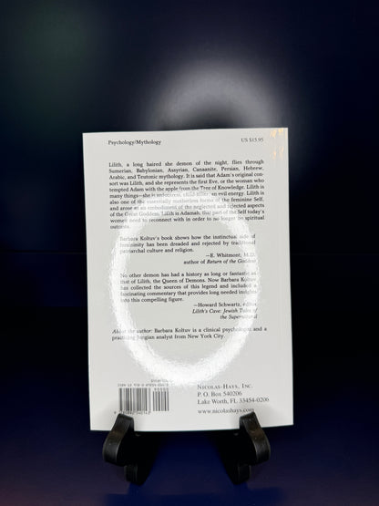 Back cover of a book on a dark background