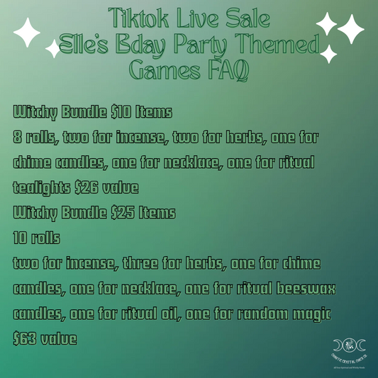 Roll for Ritual Bundle 9/27 Tiktok Live Sale Game