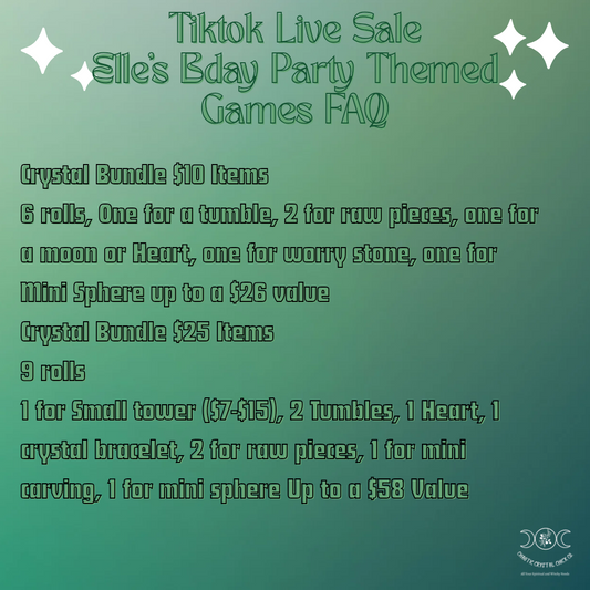 Roll for Crystal Bundle 8/24 Tiktok Live Sale Game