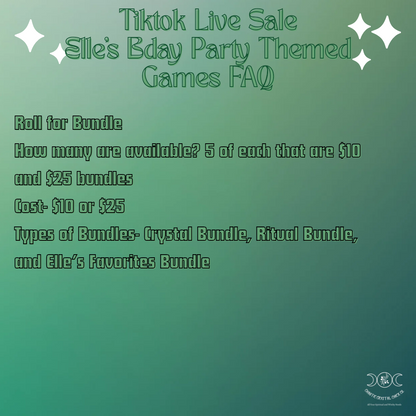 Roll for Elle's Favorites Bundle 9/27 Tiktok Live Sale Game