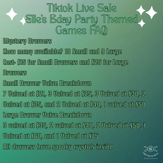 Mystery Drawer 8/24 Tiktok Live Sale Game