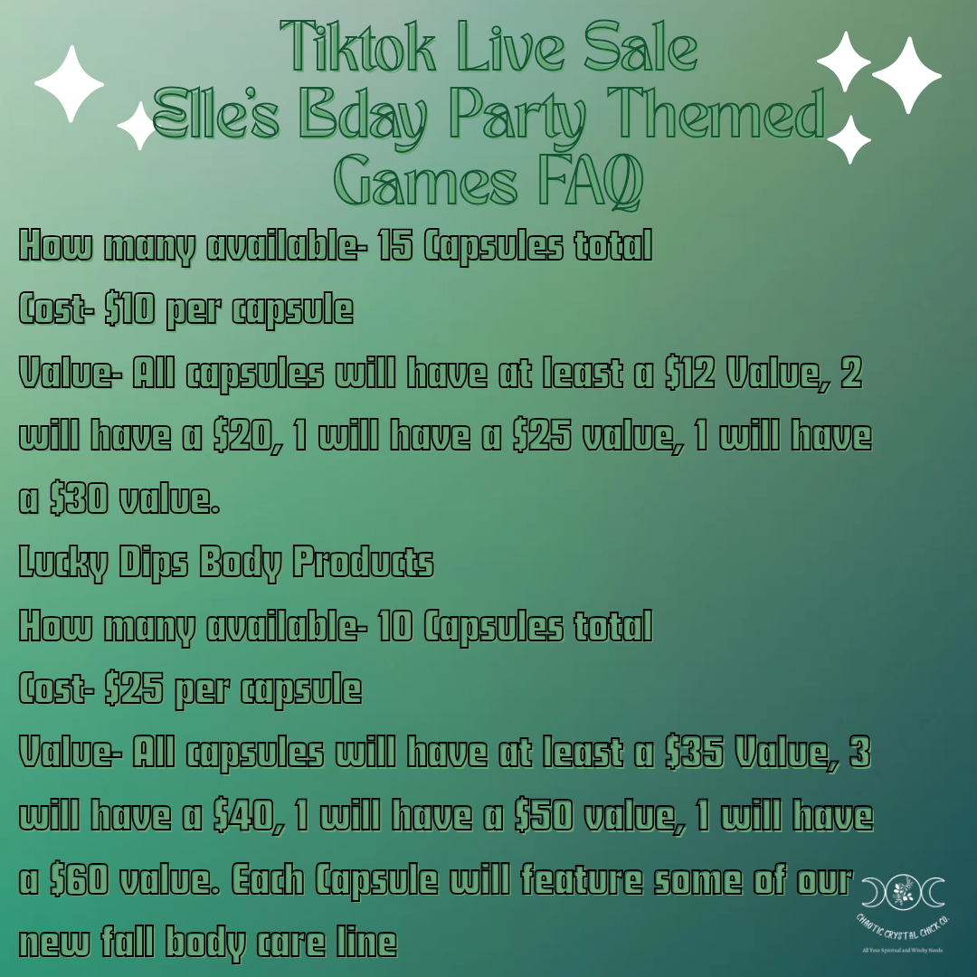 Lucky Dips 9/27  Tiktok Live Sale Game