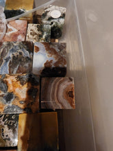 Load image into Gallery viewer, Moss and Crazy Lace Agate Cubes
