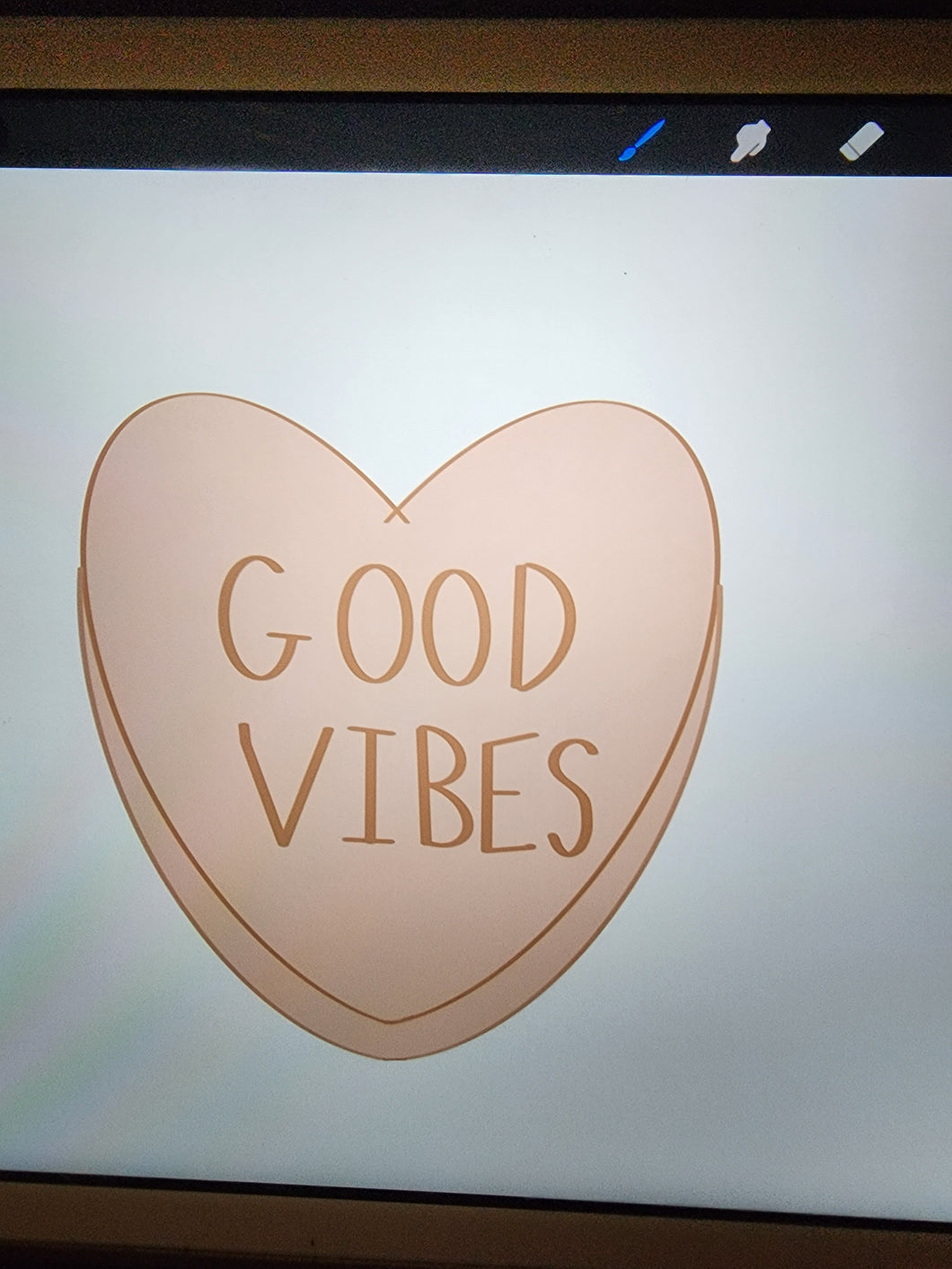 Good Vibes Candy Heart Sticker