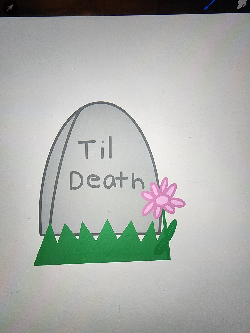 Til Death Flowers Sticker