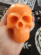 Load image into Gallery viewer, Orange You Glad I Love You Skull Candle
