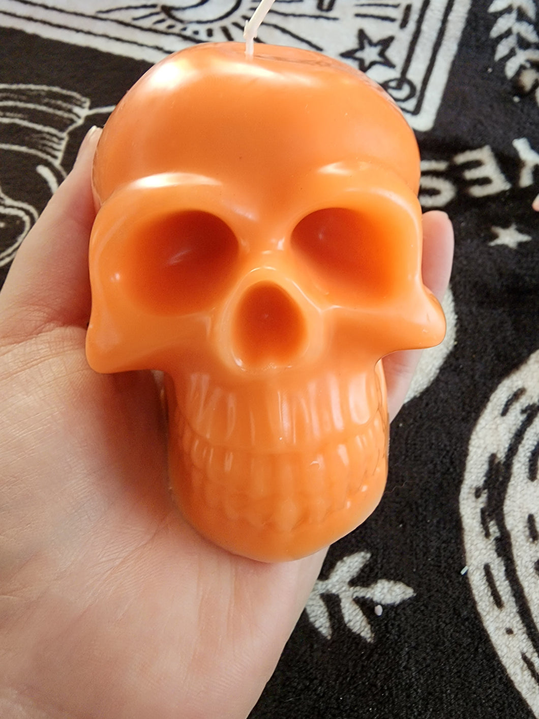 Orange You Glad I Love You Skull Candle