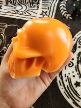 Load image into Gallery viewer, Orange You Glad I Love You Skull Candle
