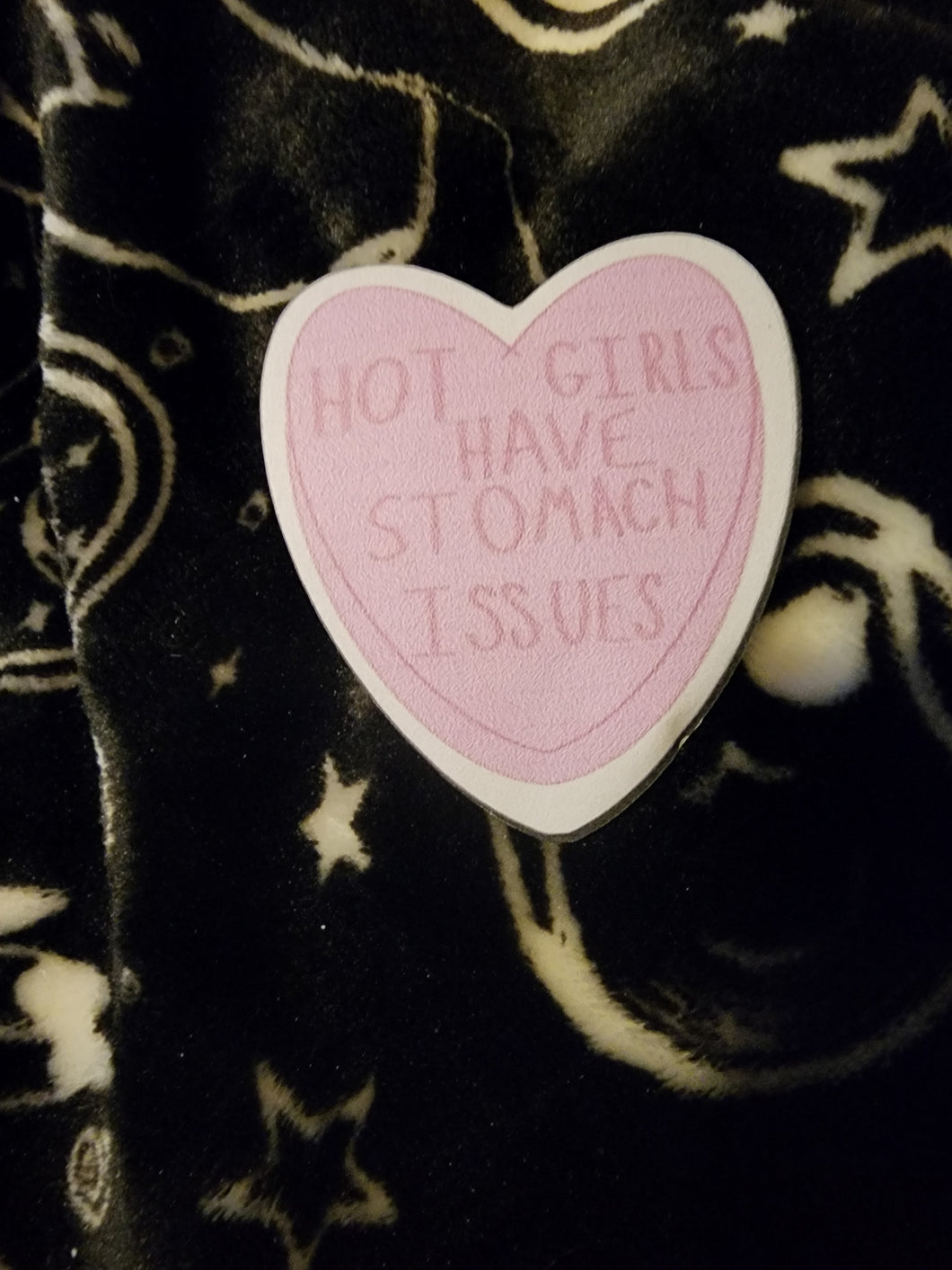 Hot Girls Have Stomach Issues Candy Heart Sticker